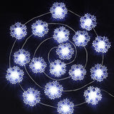 BlcTec Snowflake String Lights – Mantel and Bookshelf Decor with Auto Timer Cool White Glow