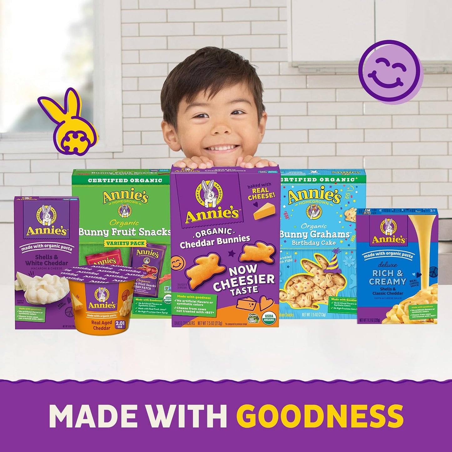 Annie's Organic Bunny Fruit Snacks – Thoughtful Holiday Gift for Allergy-Sensitive Kids, 15.4 oz Variety