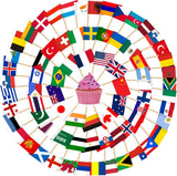 AhfuLife Mini Flag Cupcake Toppers – Creative Housewarming Gift Set for Hosts Who Love Global Cuisine