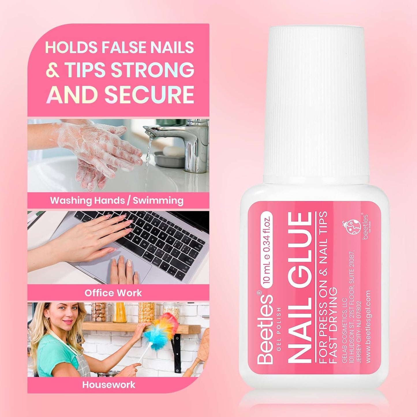 Beetles Nail Bond Brush – Low-Fume DIY Nail Care Alternative to Salon Acrylic Chemicals