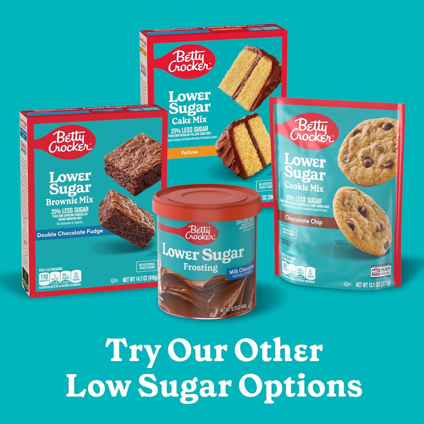 Betty Crocker Lower Sugar Frosting – Fun Family Baking Frosting for Kids Birthday Cakes, Brownies, and Decorating Activities