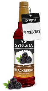 Syruvia Blackberry Syrup - 25.4 fl oz Kosher and Gluten-Free Syrup for Safe, Fun Drinks at the Kids' Birthday Party Table