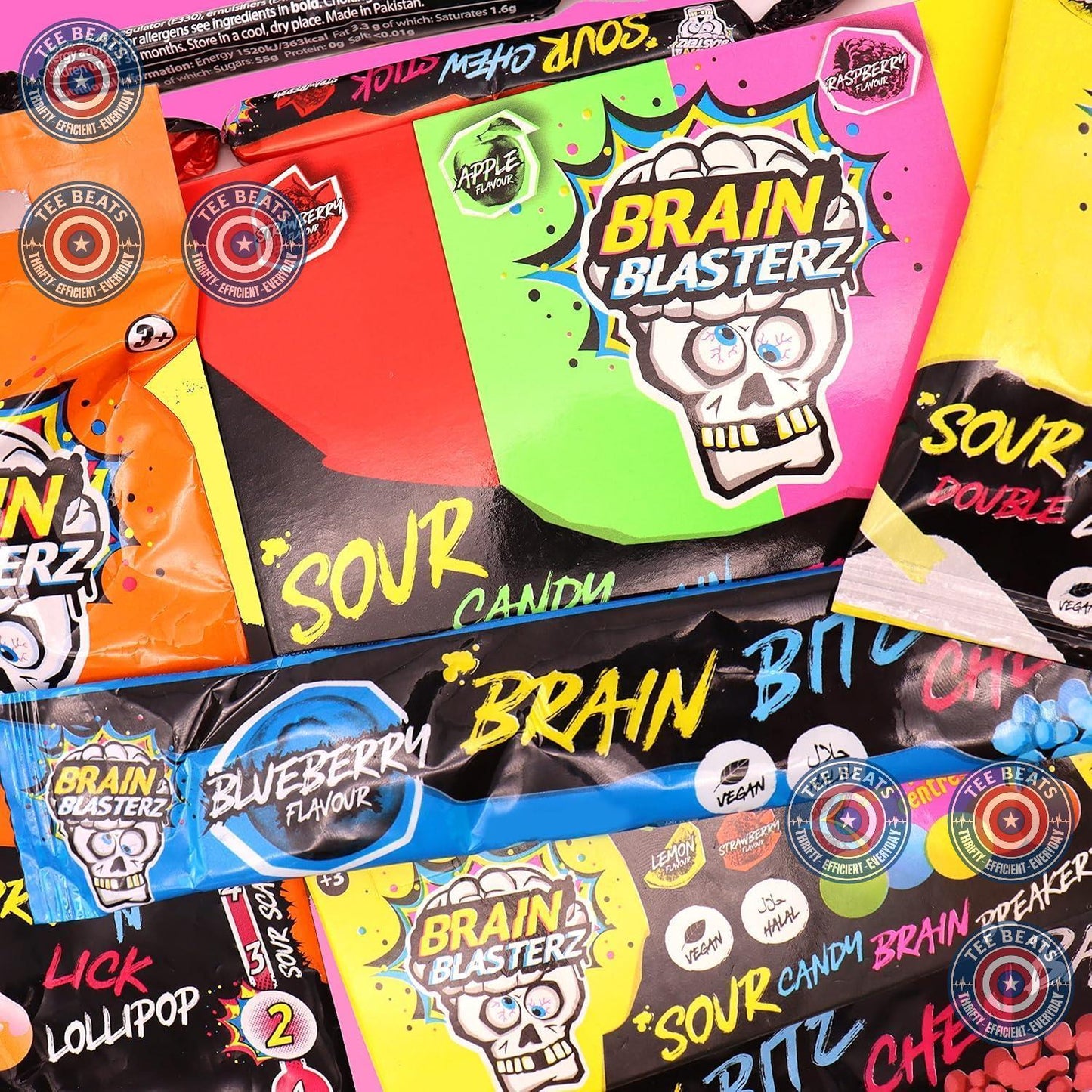 Brain Blasterz TREAT Sour Candy Variety Pack – Ingredient-Conscious Halal Candy for Clean Label Snackers