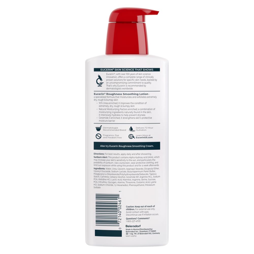 Eucerin Urea Enriched Body Moisturizer – Dermatologist-Recommended Body Lotion Safe for Sensitive and Eczema-Prone Skin