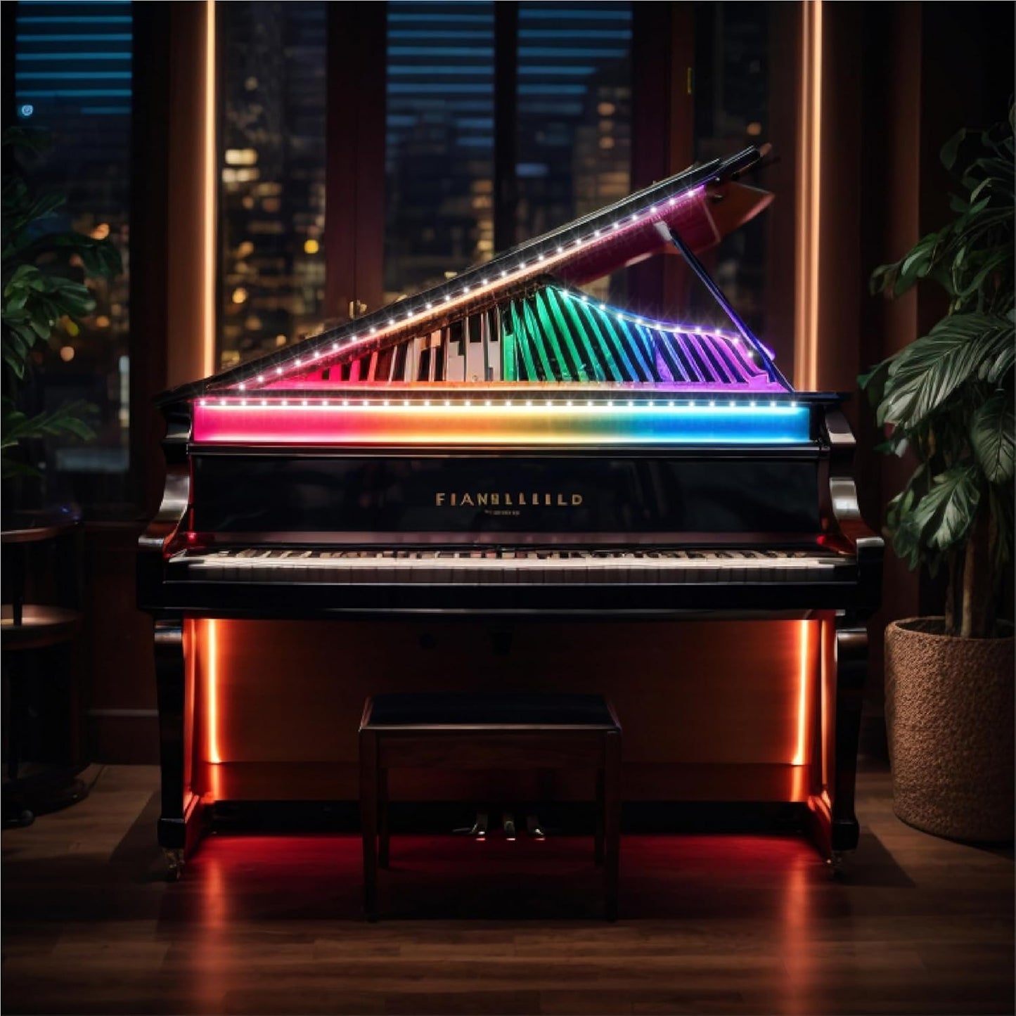 GlowGlide Wireless LED Strip Lights – Effortless Mood Lighting for Minimalist Home and Workspace