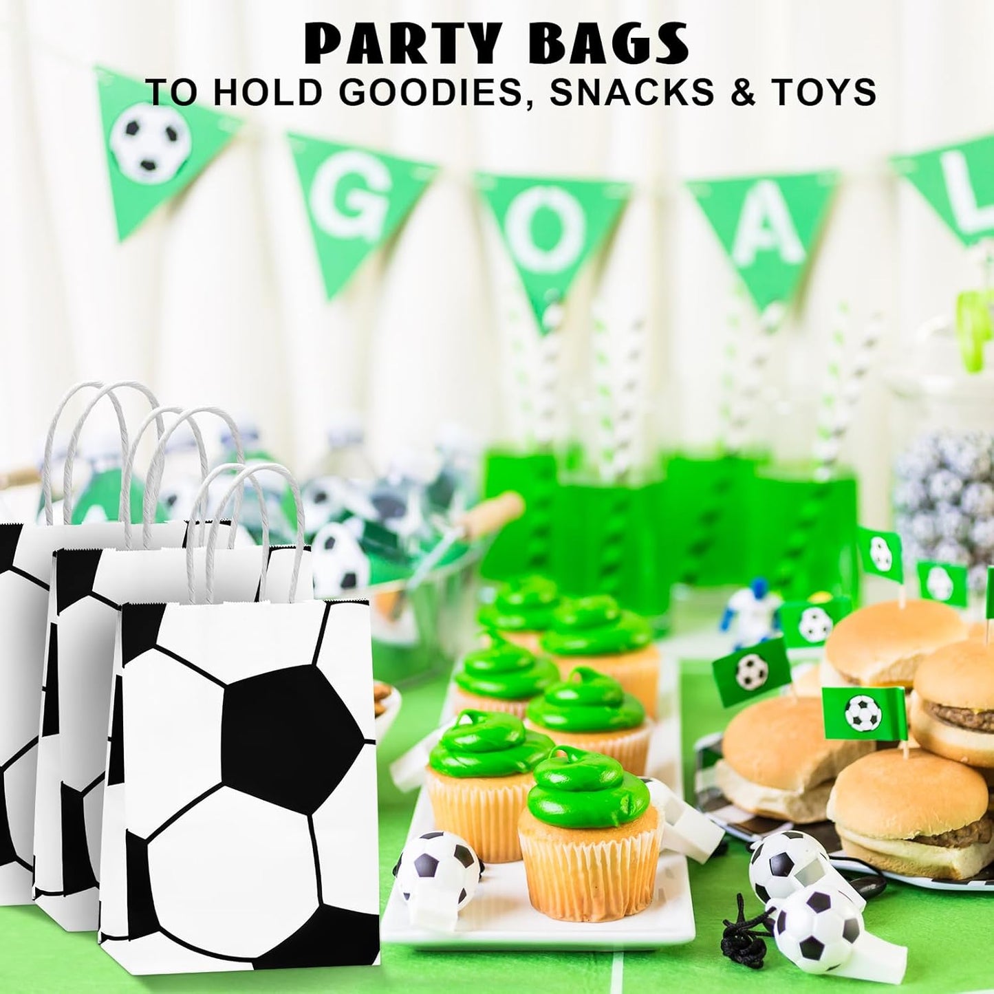 Leezmark Soccer Themed Gift Bags – End of Season Player Appreciation Treat Bags for Clubhouse and Pavilion Celebrations