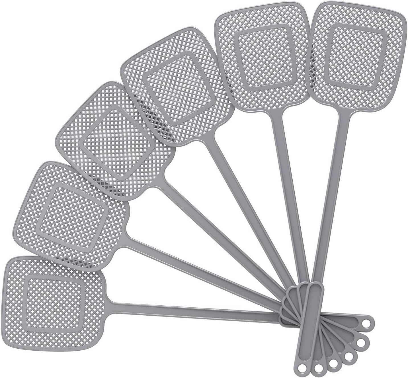 MR.SIGA 6 Pack Minimalist Fly Swatter, Clean Line Handheld Bug Swatter with Hanging Loop for Intentional Spaces