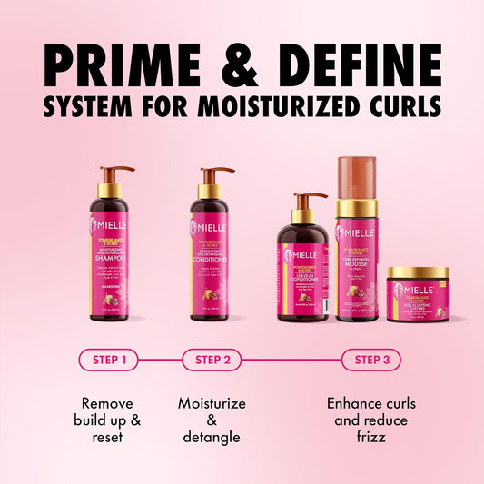 pomegranate, honey, babassu oil, and citrus extract blend for natural nourishment