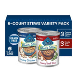 Blue Buffalo Blue's Stew Hearty Beef & Country Chicken Canned Dog Food, Wholesome Hydrating Meal for Wellness-Focused Pet Owners