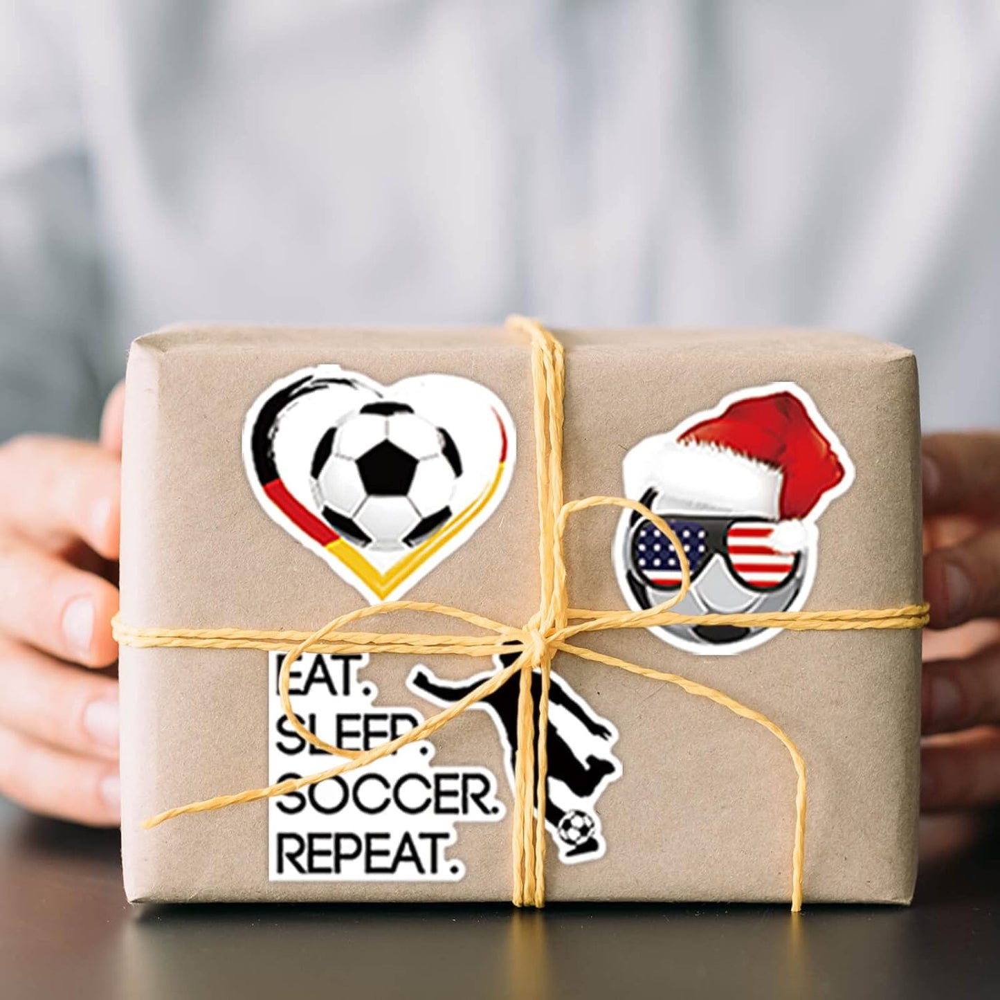 Soccer Player Gift Stickers – Bulk Vinyl Set for End of Season Team Gifts and Party Favors