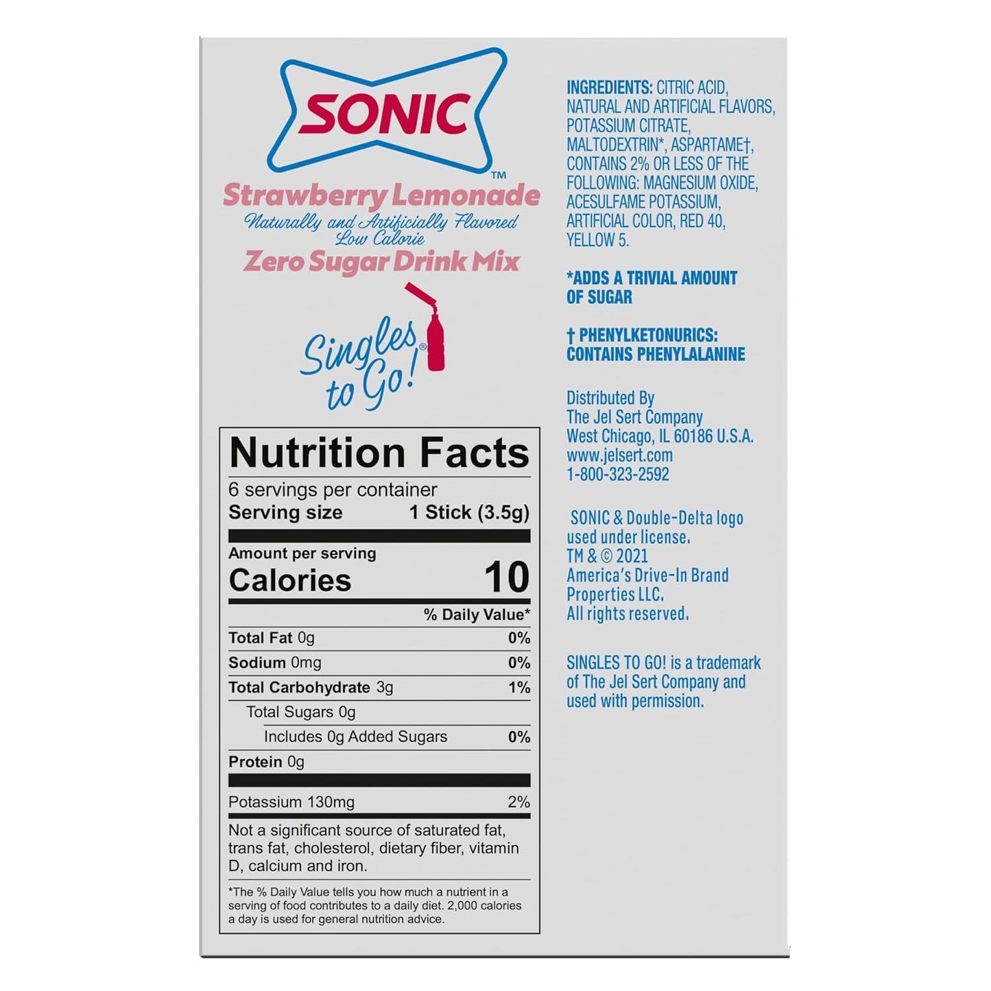 Sonic Singles to Go! Variety Pack – Sugar-Free Water Flavoring for Study Sessions, Library Breaks, and Brain-Boosting Focus