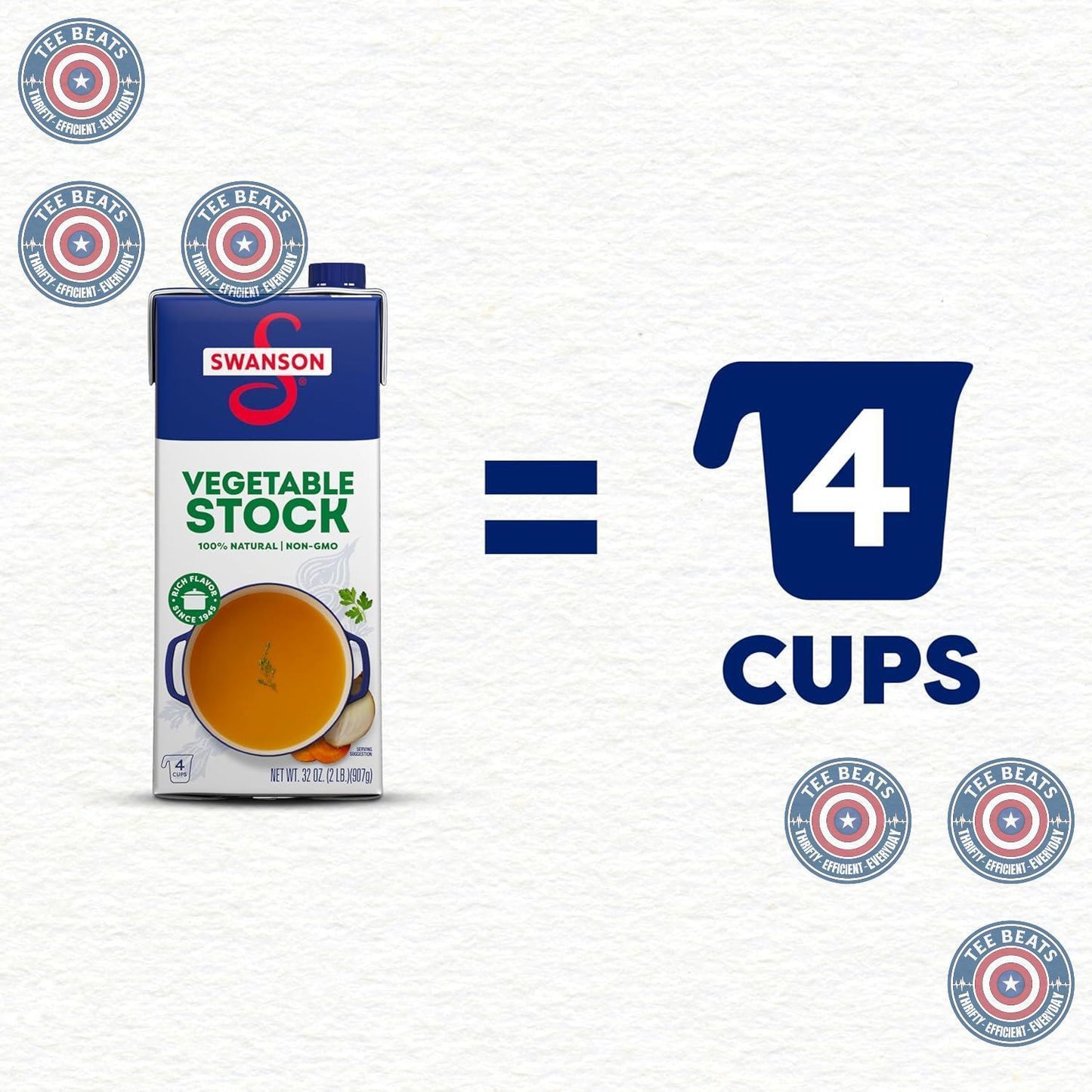 Swanson Non-GMO Vegetable Stock Carton – Giftable Pantry Upgrade for Moms Who Love to Cook