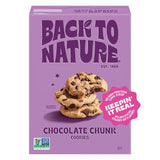 Back to Nature Chocolate Chunk Cookies – Parent-Approved Plant-Based Treat for Kids' Snack Drawer, 7.5 oz Box