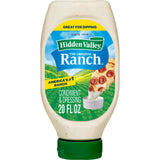 Hidden Valley Easy Squeeze Ranch – Travel Ready Topping for Tailgates and Camping Meals, 20 Ounce
