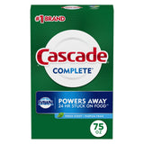 Cascade Complete Powder Dishwasher Detergent for Busy Parent Households, Tough on Greasy Plates