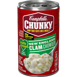 Campbell's Chunky Healthy Request New England Clam Chowder 18.8 oz – Family-Friendly Pantry Meal for Weekday Lunches, Lower Sodium