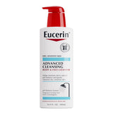 Eucerin Advanced Repair Cleanser – One-Bottle Replacement for Face Wash and Body Wash, Space-Saving
