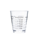 Chef Craft Classic Plastic Shot Glass Measurer – Multi-Unit Markings That Cut Out Recipe Math, 1 Ounce