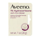 Aveeno Maximum Strength 1% Hydrocortisone Anti-Itch Cream, Thoughtful Self-Care Gift for Mom & Her, 1 oz 2 Pack