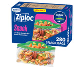 Ziploc Snack Bags with EasyGuide Texture – Reusable Portion Bags for Work Lunches and Gym Bag Snacks