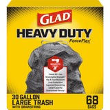 Glad ForceFlex 30 Gallon Trash Bags, Tear Resistant Unscented Bags for Worry Free Home Cleanups, 50 Count