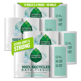 Seventh Generation Toilet Paper – Chemical-Free Sensitive Skin Tissue for Toddler Potty Training Routines, 24 Rolls