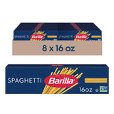Barilla Spaghetti 16 oz 8-Pack – Family Kitchen Pasta Made with Durum Wheat Semolina for Quick Kids' Meals