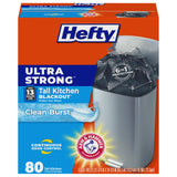 Hefty Ultra Strong Tall Kitchen Trash Bags – Active Odor-Fighting Clean Burst Fragrance for a Calmer, Cleaner Home Ritual, 40 Count