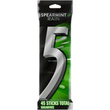 5 Gum Spearmint Rain Sugar Free Chewing Gum 45 Pieces, Sugar Free Daily Fresh Breath Ritual for Healthy Lifestyle