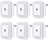 Uigos Night Light – Soft Glow Plug-in Dusk to Dawn Light for Mindful Bedtime and Wind Down Routine, 6-Pack