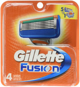 Gillette Fusion 4-Pack Replacement Blades – Thoughtful Birthday Gift for Husband, Grooming Essential for Men