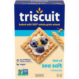 Triscuit Hint of Sea Salt Whole Grain Crackers – Quick Whole Wheat Bite for Between-Meeting Office Fuel