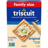 Triscuit Original Whole Grain Wheat Crackers – Non-GMO Heart-Healthy Crackers for Dining Table and Pantry, 12.5 oz