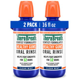 TheraBreath Healthy Gums Oral Rinse – One-Step 12-Hour Gum Defense, Streamlined Pack-of-2 Format