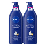 NIVEA Essentially Enriched Body Lotion 72-Hour Moisturizing – Non-Greasy Daily Hydration for Mindful Bathroom and Bedroom Rituals