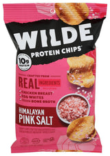WILDE BRANDS Himalayan Pink Salt Chicken Chips – Durable No-Refrigeration Snack for Car and Backcountry, 2.25 oz Pouch