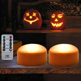 Weather Friendly Battery Powered Pumpkin Lights for Garden Ceramic Pumpkins and Sprinkler Exposed Front Yard