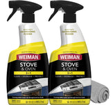 Weiman Heavy Duty Stove and Oven Cleaner and Degreaser for Camping Trips, Tailgating, and Patio Grilling, Heavy Duty Foam 24 Oz 2-Pack