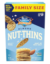 Blue Diamond Almonds Nut-Thins Hint of Sea Salt – Wholesome Office Break Room Cracker for Clean Eating Goals