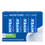 NIVEA Moisture Lip Care – Worry-Free Daily Lip Care for Households with Kids, Preservative-Free Shea Butter Stick