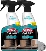 Weiman Wood and Cabinet Cleaner – Gentle Wood Care Ritual for a Restful Home, Light Fragrance and Residue-Free Shine, 16 oz Bundle