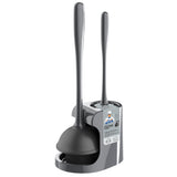MR.SIGA Toilet Brush and Plunger Set – Single Compact Unit Replacing Multiple Tools in a Minimalist Home