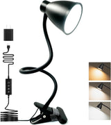 BOHON Clip-On Reading Light – Dorm Desk Lamp for Late-Night Assignments, 30-Minute Auto-Off Timer for Late Studying