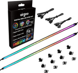 airgoo AG-NEON-LS1 Addressable RGB Tube – Elevated Battlestation Accessory, Two-Pack Magnetic-Mount Strip for Showcase PC Rigs