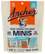 Archer Original Mini Beef Sticks – Mini Stick Protein Snack Parents Trust for Kids Lunchboxes, 4 OZ