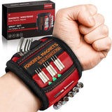 Magnetic Wristband with Pockets – Job Site Productivity Band for Carpenters, Mechanics & Electricians
