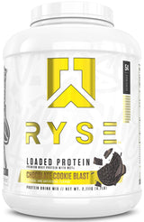RYSE Loaded Protein Powder – Jet-Puffed Marshmallow – Self-Care Smoothie for Sensitive Stomachs – Keto Friendly Whey Blend with Prebiotic Fiber