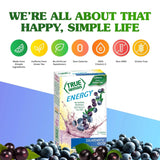 True Lemon Energy Blueberry Acai – Study and Work Hydration Stick Packs with 120mg Clean Green Tea Caffeine
