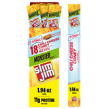 Slim Jim Monster Smoked Meat Sticks – Backyard BBQ and Patio Party Snack, Individually Wrapped Bold Flavor Sticks (18 Count)