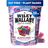 Wiley Wallaby Licorice 10 Ounce Classic Gourmet Soft & Chewy Australian Blasted Berry Candy Twists – Better-for-You Gourmet Licorice for Your Self-Care Snack Drawer